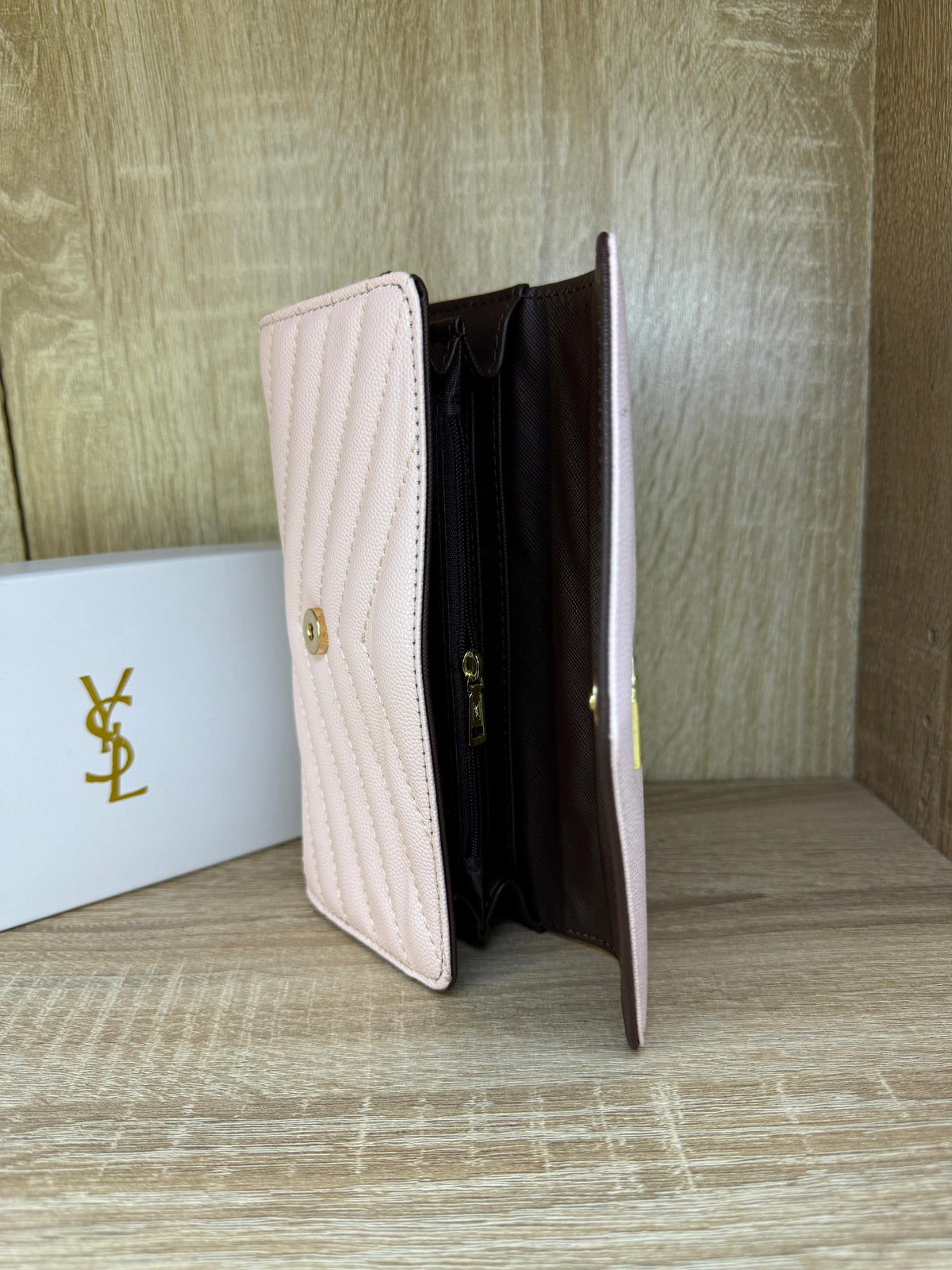 PORTE FEUILLE PINK YSL FEMMES