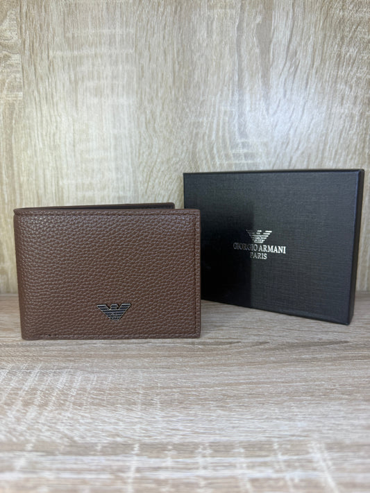 PORTE MONNAIE ARMANI HOMMES 2 MARRON