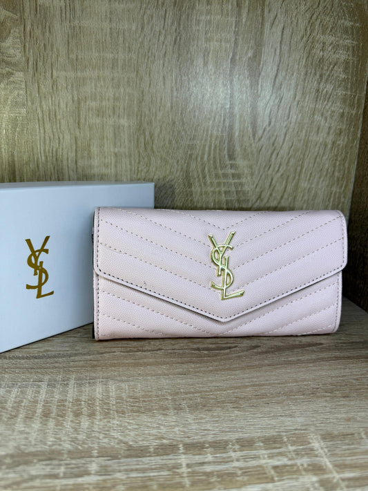 PORTE FEUILLE PINK YSL FEMMES