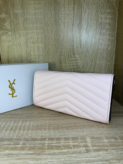 PORTE FEUILLE PINK YSL FEMMES