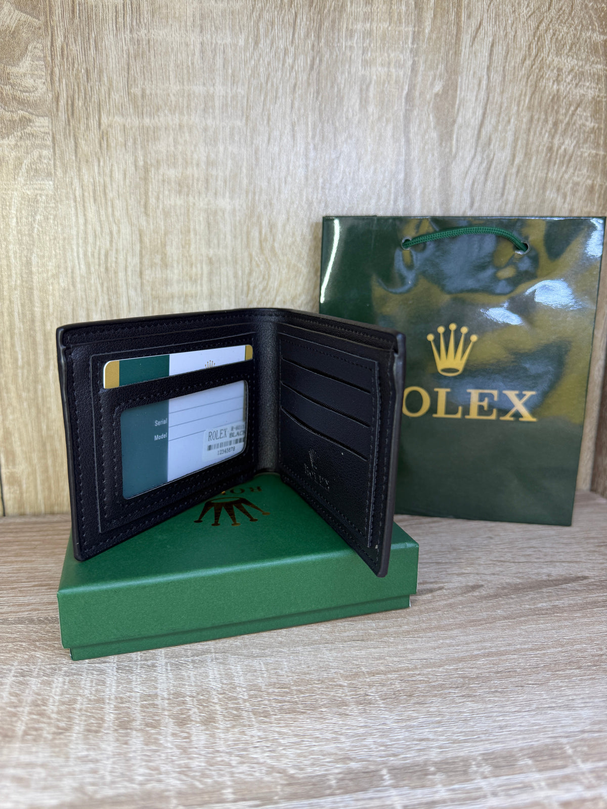 PORTE MONNAIE ROLEX HOMMES FULL BLACK AVEC SACHET