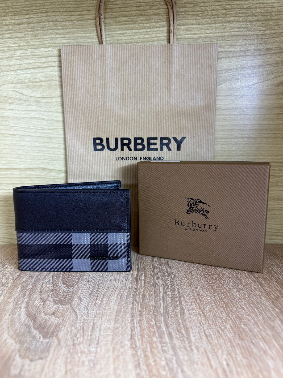 PORTE MONNAIE BURBERRY HOMMES 2 AVEC SACHET