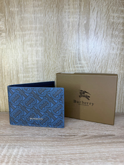 PORTE MONNAIE BURBERRY HOMMES BLEU