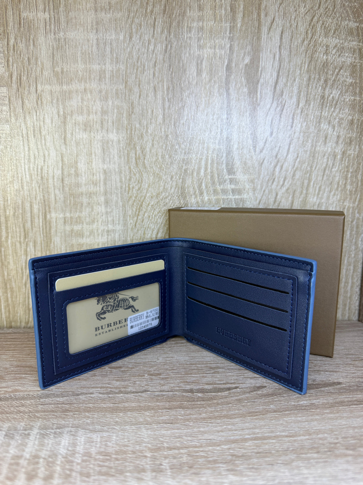 PORTE MONNAIE BURBERRY HOMMES BLEU