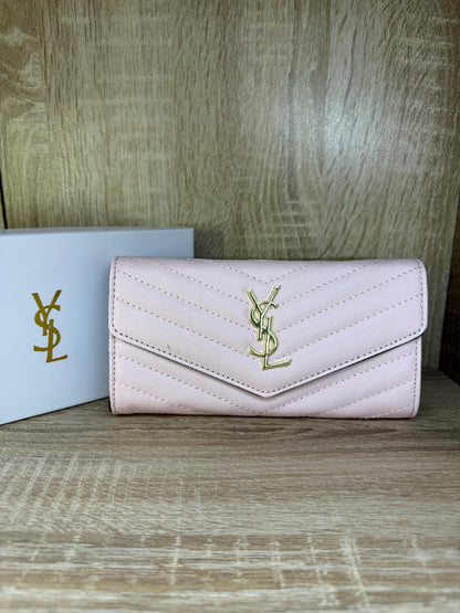 PORTE FEUILLE PINK YSL FEMMES