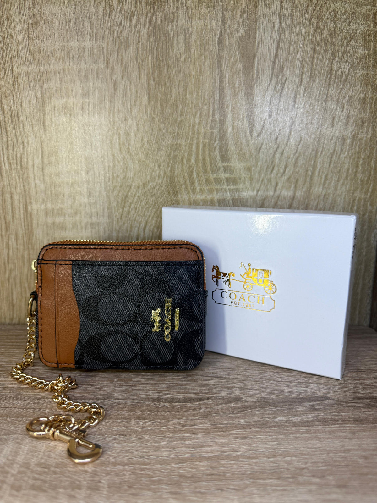 PORTE MONNAIE COACH FEMMES AVEC CHAIN