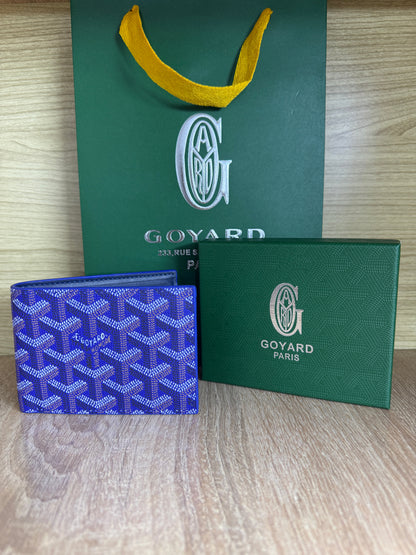 PORTE MONNAIE HOMMES GOYARD BLEU AVEC SACHET