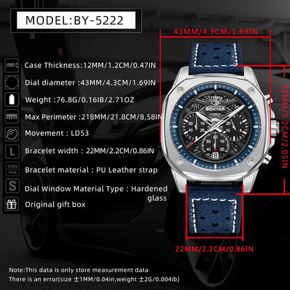 BENYAR CHRONOGRAPHE CUIR | HOMME