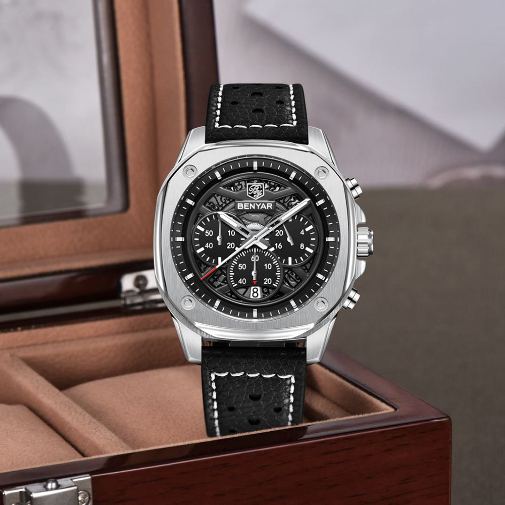 BENYAR CHRONOGRAPHE CUIR | HOMME