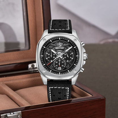 BENYAR CHRONOGRAPHE CUIR | HOMME